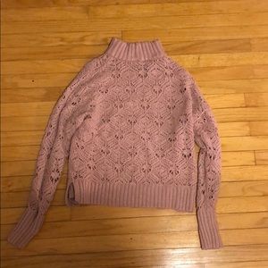 American Eagle pink turtleneck sweater